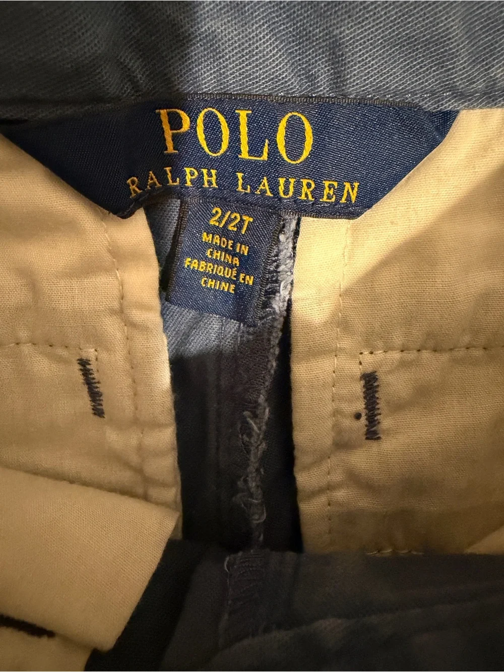 Polo Ralph Lauren Boys 2T Plaid Button Down Shirt Blue Chino Pants Outfit Set